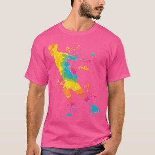 Eisläuferin Eiskunstlauf Farbige Mädchen Eislaufen T-Shirt