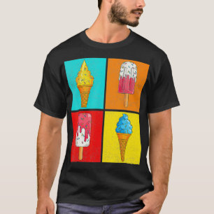 Eisliebhaber Sommer Dessert Streusel Pop Art I T-Shirt
