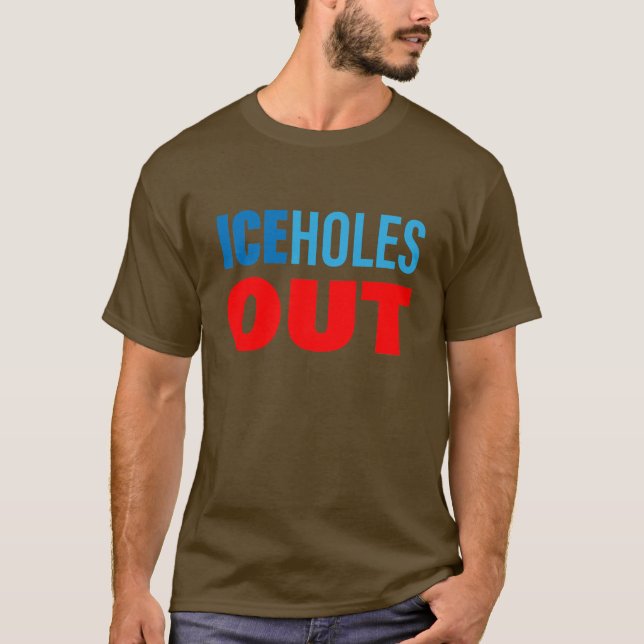 EISlöcher RAUS T-Shirt (Vorderseite)