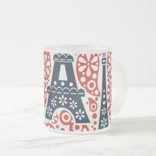 Eismilchglas Paris Folk Floral Tasse