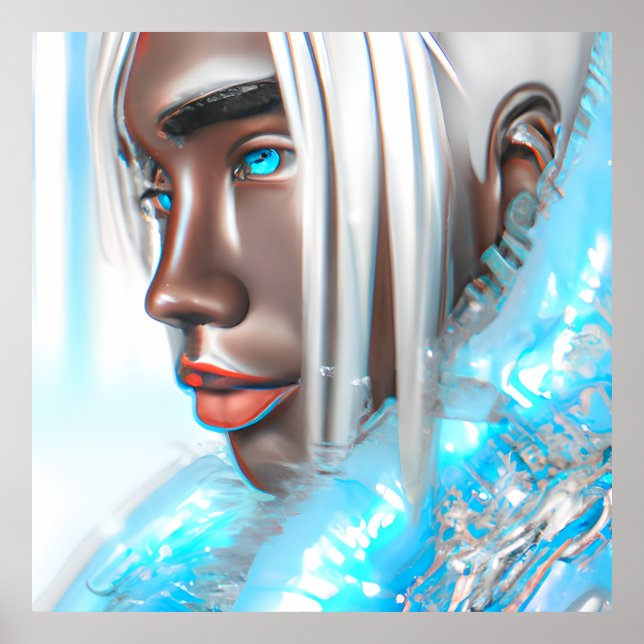 Eisprinz Melanin Black Boy Magic Bruh Winter Bro Poster (Vorne)