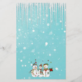 Eisräder und Schneemänner Briefpapier