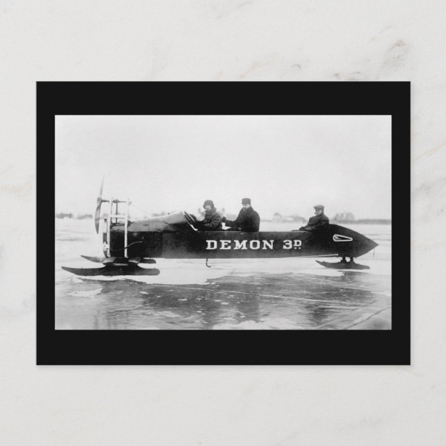 Eisrennen, Duluth, 1910er Postkarte (Vorderseite)