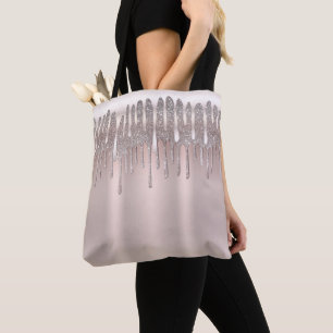 Eisrosa Roségold-Diamant-Glitter-Schimmer-Tropffor Tasche