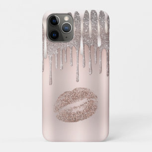 Eisrosa Silberlippen Diamantenglimmer Funkeln Drip Case-Mate iPhone Hülle