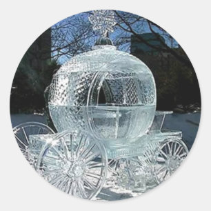 Eisskulptur Runder Aufkleber