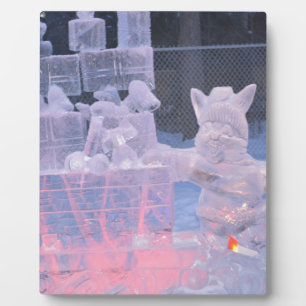 Eisskulptur Sportkünstlerische Kunst Carving Arkti Fotoplatte