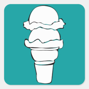 Eisspiralen Quadratischer Aufkleber