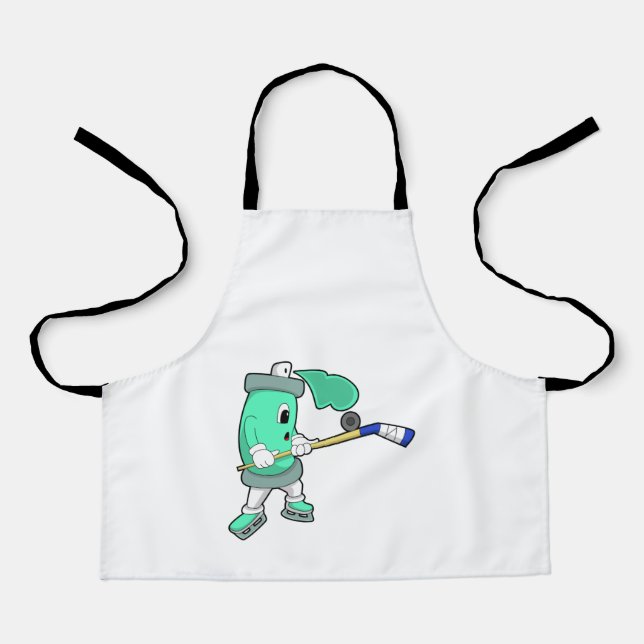 Eisspray bei Eishockey mit Eishockeystick Schürze (Vorderseite)