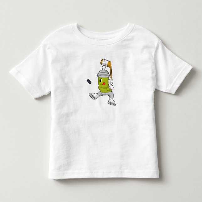Eisspray Eishockey Eishockey Eishockeystick Kleinkind T-shirt (Vorderseite)