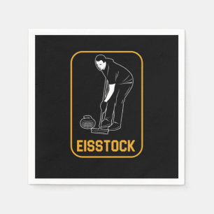 Eisstock Love Curling Ice Chess Ice Sports Gift Serviette