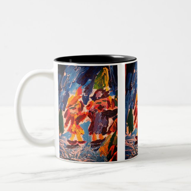 Eisstockspass Zweifarbige Tasse (Links)