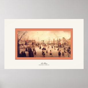 Eisszene ~ Vintage Kunstdrucke. Poster