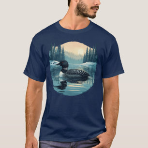 Eistaucher - Retro-Winterhütten-Weihnachtsdesign T-Shirt