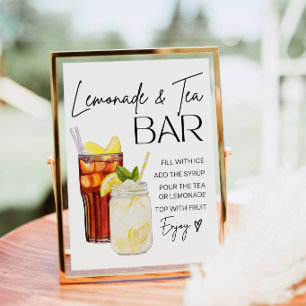 Eistee- und Limonaden-Bar-Schild zum Ausdrucken Poster