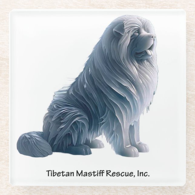 Eistibetischer Mastiff-Glass-Untersetzer Glasuntersetzer (Vorderseite)