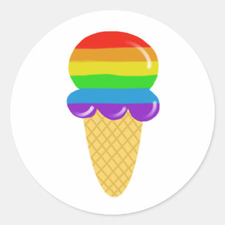 Eistücher aus Regenbogeneis Runder Aufkleber
