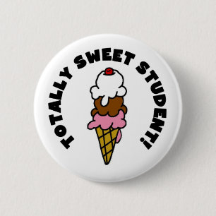 Eistüte-Bonbon-Student Button