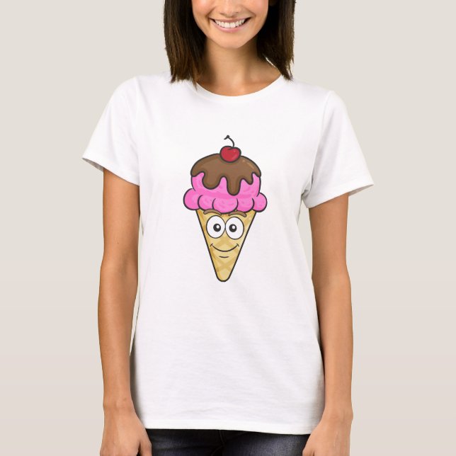 Eistüte Emoji T-Shirt (Vorderseite)