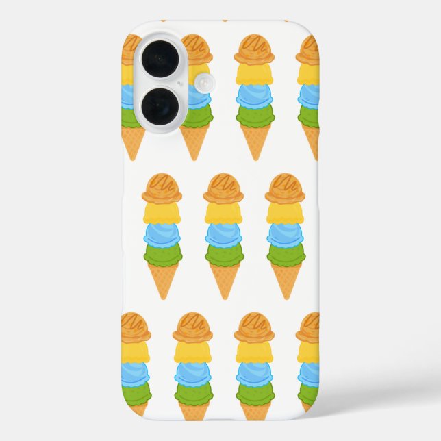 Eistüte farbig iPhone 16 hülle (Rückseite)