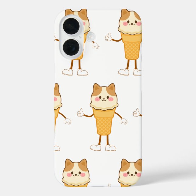 Eistüte iPhone 16 Hülle (Rückseite)