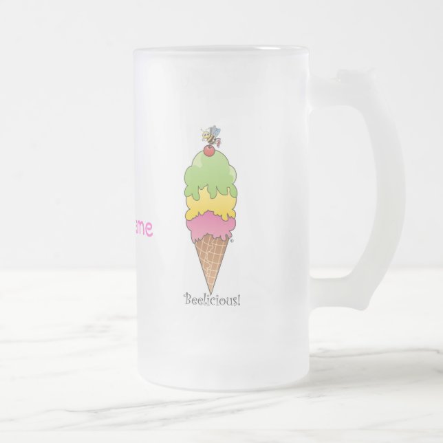 Eistüte Mattglas Bierglas (Rechts)