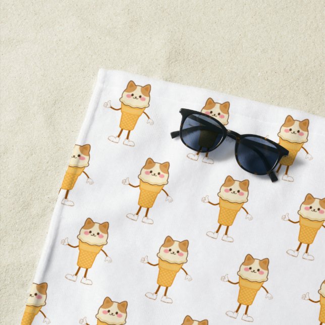 Eistüte Strandtuch (Beispiel)