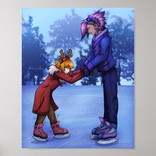 Eisübungen Skaten Poster (Vorne)