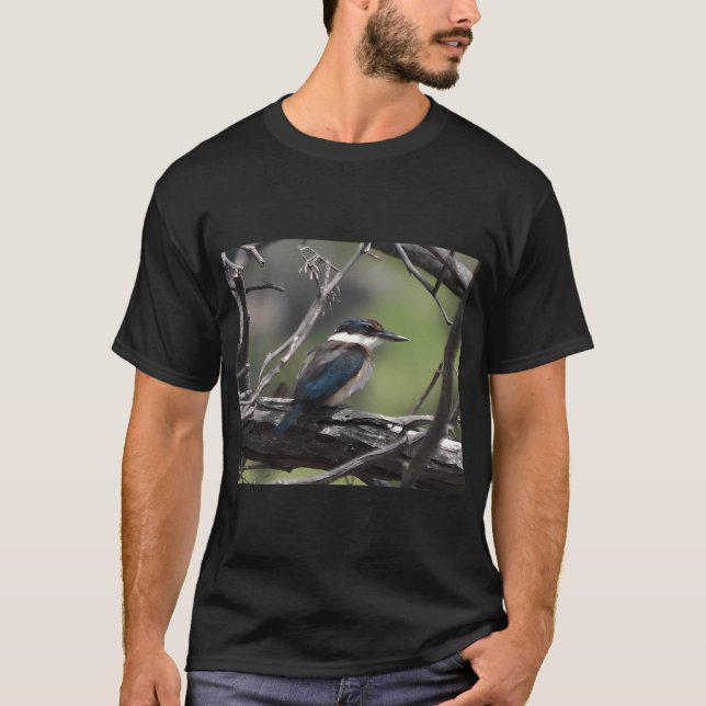 Eisvogel auf einem Ast T-Shirt (Vorderseite)