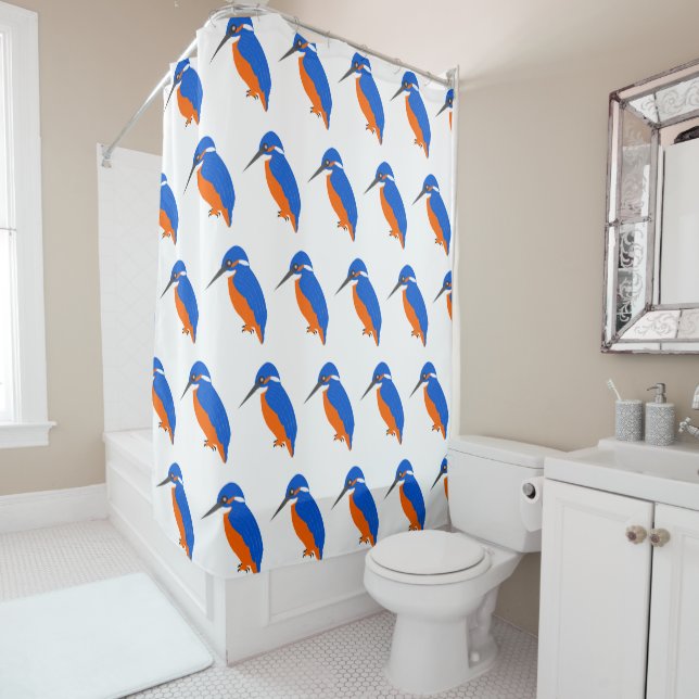 Eisvogel Design Duschvorhang (Beispiel)