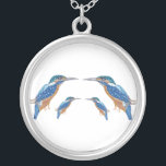 Eisvogel-Halsketten-Anhänger-Juwelen Versilberte Kette<br><div class="desc">Eisvogel-König Größe: Groß Behalten Sie Ihr Lieblingsbild, Entwurf, oder Wörter der Inspiration nah Ihr Herz mit dieser schönen runden kundenspezifischen überzogenen Halskette des Sterlingsilbers. Schließen Sie mit 18" Sterling Silber-überzogene Kette (2" Ergänzung) ab und Hummergreiferverschluß, diese Halskette wird eine beständige und wasserdichte UVbeschichtung beendet, um Ihre Bilder für viele Jahre...</div>
