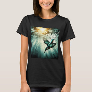 Eisvogel, KI-generierte Kunst T-Shirt