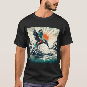 Eisvogel, KI-generierte Kunst T-Shirt