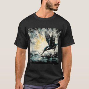 Eisvogel, KI-generierte Kunst T-Shirt