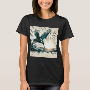 Eisvogel, KI-generierte Kunst T-Shirt