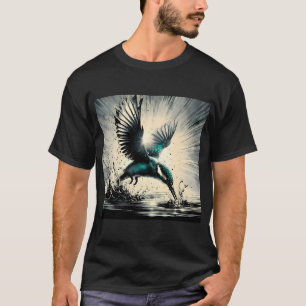 Eisvogel, KI-generierte Kunst T-Shirt