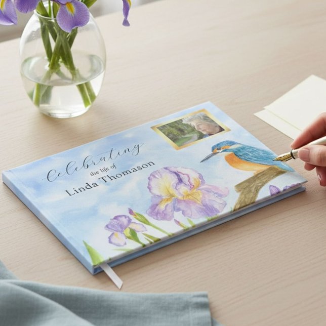 Eisvogel Lila Iris Lebensfeier Gästebuch (Von Creator hochgeladen)