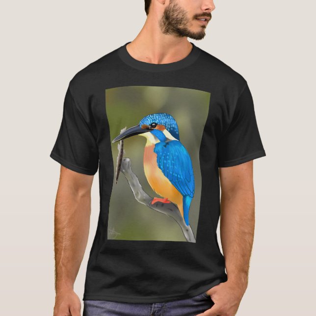 Eisvogel mit Fisch T-Shirt (Vorderseite)