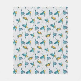 Eisvogel-Muster Leggings Fleecedecke