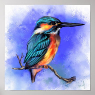 Eisvogel Poster Gemälde