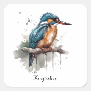 Eisvogel-Serenität Quadratischer Aufkleber