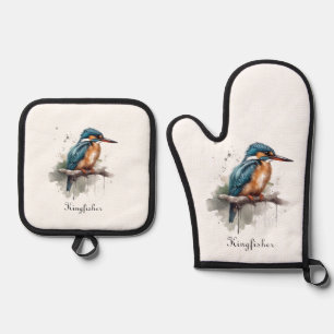 Eisvogel Serenity Ofenhandschuh & Topflappen-Set