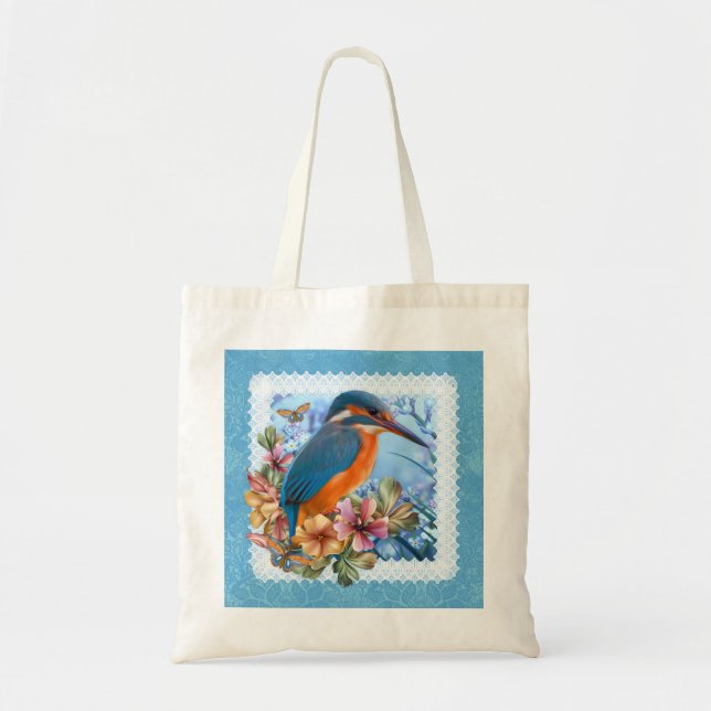 Eisvogel-Vogel-Budget-Tasche Tragetasche (Vorne)