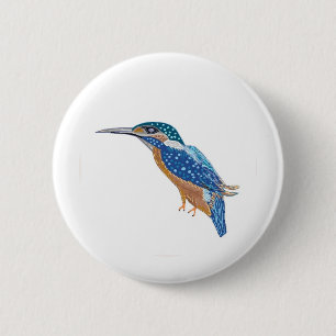 Eisvogel-Vogel Button