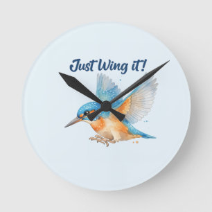 Eisvogel Wanduhr