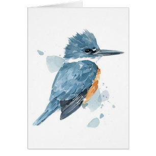 Eisvogel-Wasserfarbe-Karte