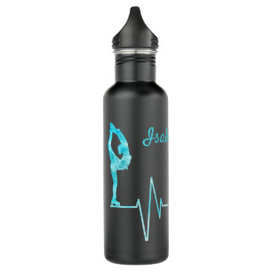 Eiswasser-Flasche mit Skaten tiefblauer Flasche Edelstahlflasche