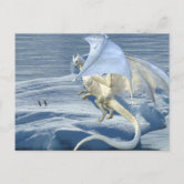 blauer eisweißer Drache