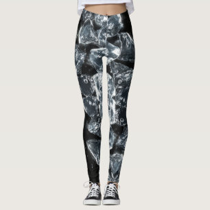 Eiswürfel, die auf Rand des Bildes schmelzen Leggings
