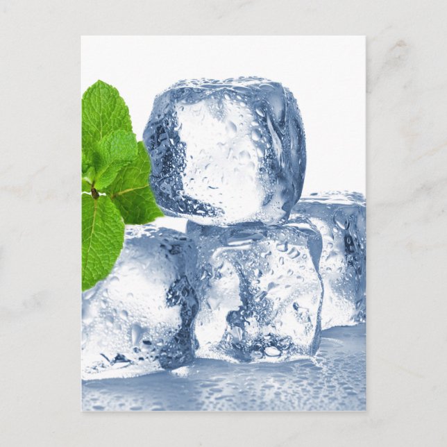 Eiswürfel selbst cool postkarte (Vorderseite)